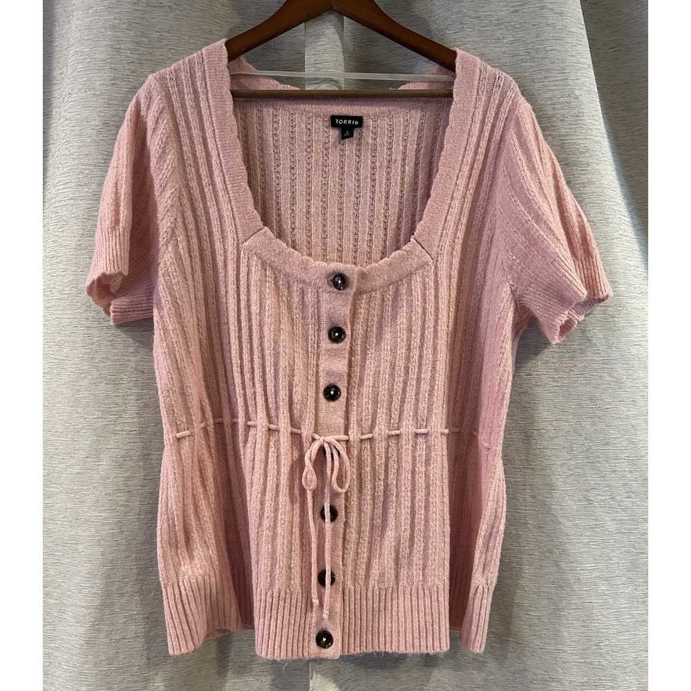 Torrid‎  Pullover Square Neck Sweater Mauve Pink Size 2